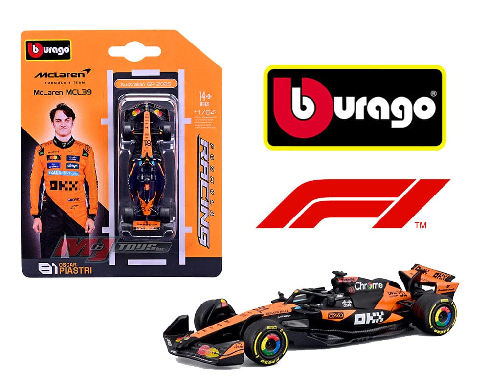 Bburago 1:64 F1 2025 McLaren MCL39 #81 Oscar Piastri