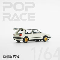 Volkswagen Golf GTI MK2 White 1/64 scale Pop Race hot wheels