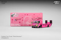 Pink Roxy Dino Custom Tow Truck Flat Bed  Micro Turbo 1/64 scale