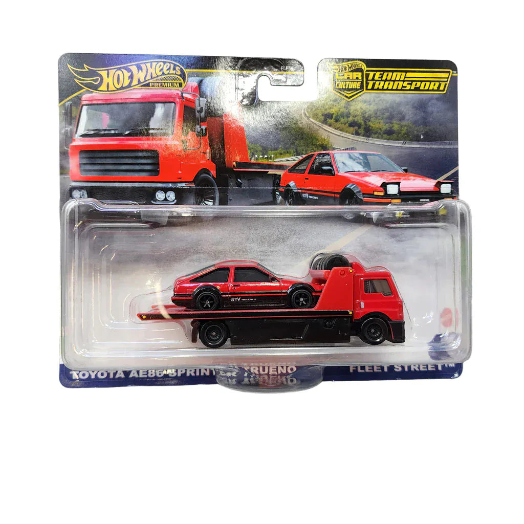 Hot Wheels Team Transport Street Fleet with Toyota Trueno AE86