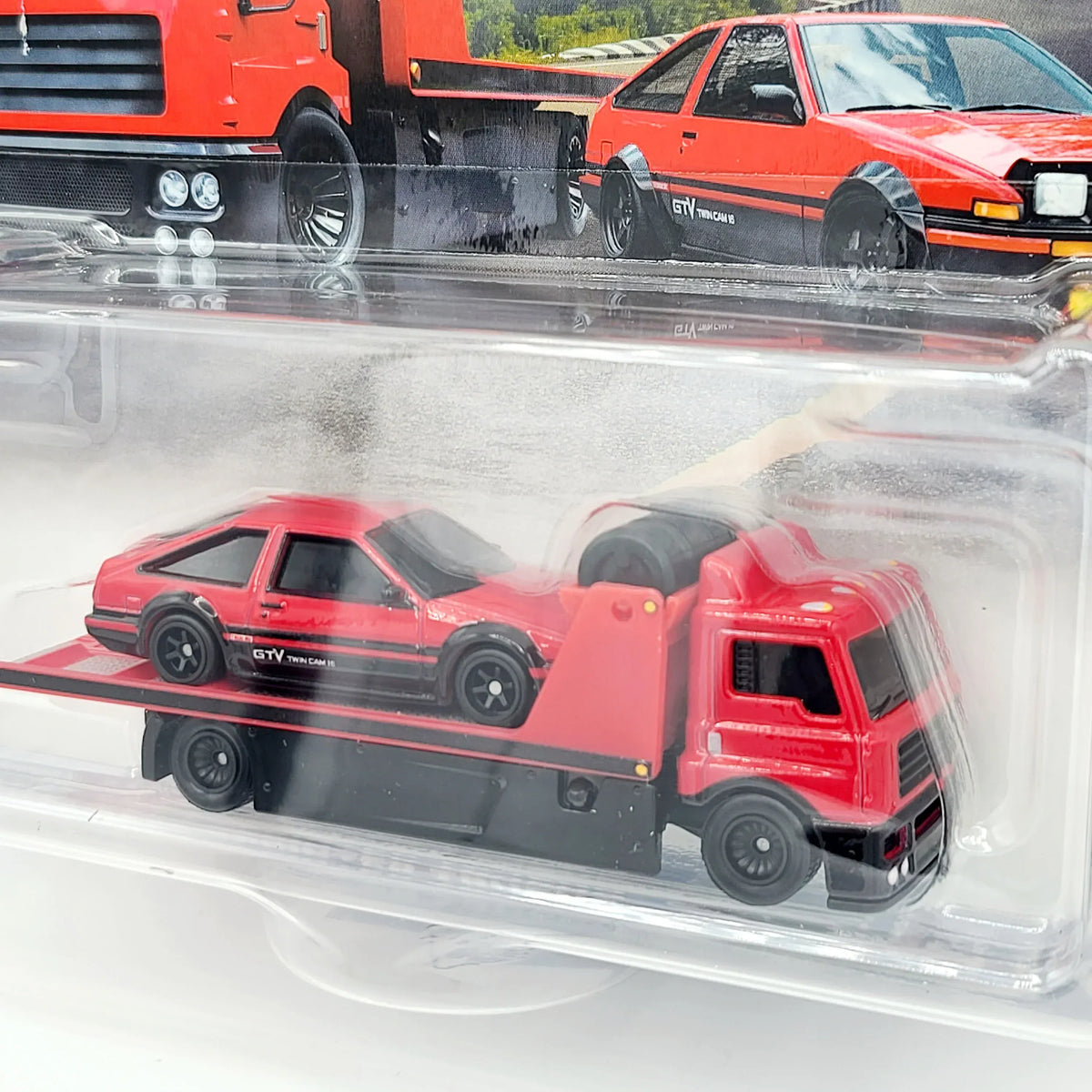 Hot Wheels Team Transport Street Fleet with Toyota Trueno AE86