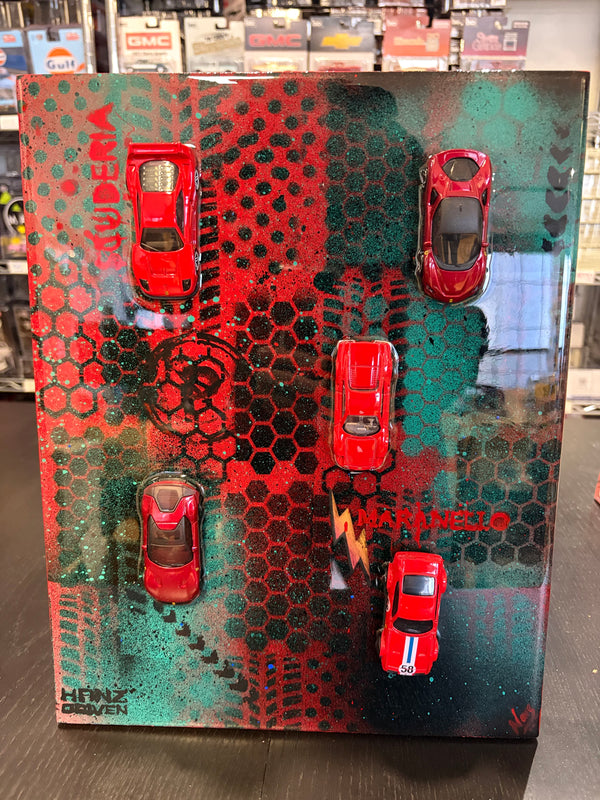 Ferrari Five 3D Wall Art – Maranello in Motion | Hanz Driven HANZART14