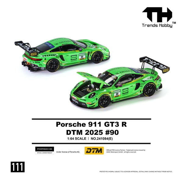 (PRE-ORDER) Porsche 911 GT3 R DTM 2025 No. 90 Trends Hobby 1/64 241084(E)