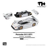 (PRE-ORDER) Porsche 911 GT1 1998 Silver Trends Hobby 1/64 241085(E)