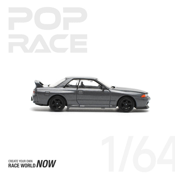 Nissan Skyline GTR R-32 Gun Metal Grey Pop Race 1/64