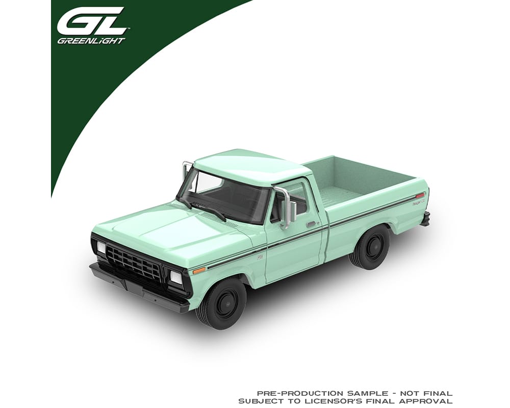 1979 Ford F100 Ranger Pickup Light Jade Greenlight 1/64 | Hanz Driven 30613