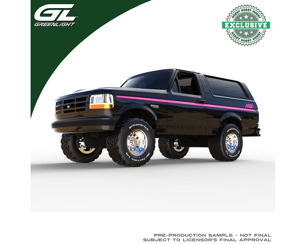 1992 Ford Bronco Lifted Black Nite Greenlight 1/64 30625