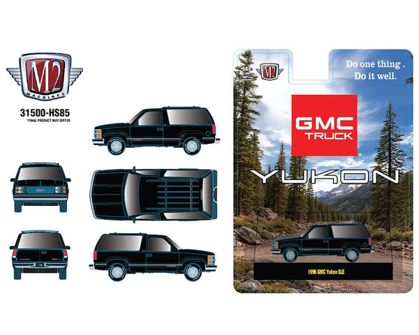 1996 GMC Yukon SLE Black M2 Machines 1/64 31500-HS85