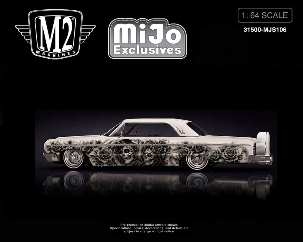(PRE-ORDER) 2026 Dias De Los Muertos 1964 Chevrolet Impala SS Hard Top Lowriders Pearl White Mijo Exclusives M2 Machines 1:64 31500-MJS106