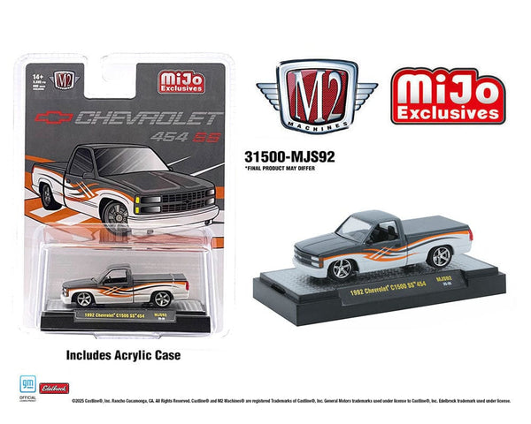 1992 Chevrolet C1500 SS 454 Two-Tone White with Grey M2 Machines 1/64 scale