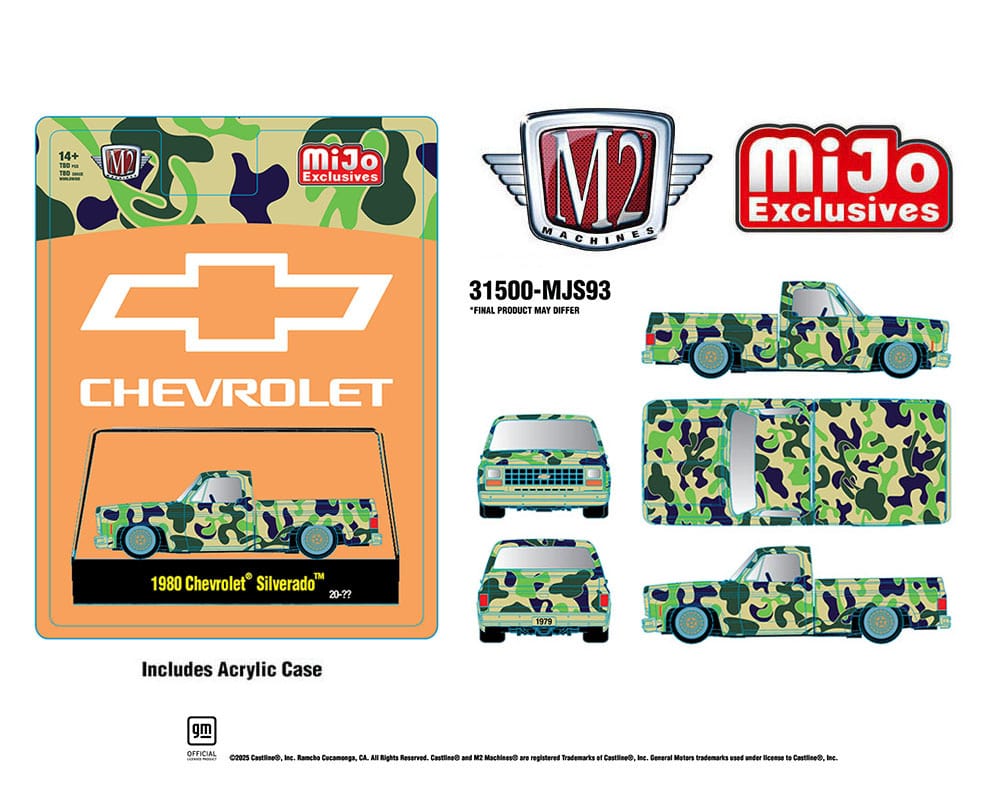 1980 Chevrolet Silverado Custom Camouflage MiJo Exclusives Limited Edition M2 Machines