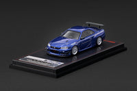 (PRE-ORDER) Nissan Skyline GT-R Mine's R34 Blue Metallic Ignition Model 1/64 IG4094