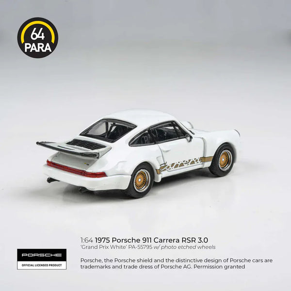 1974 Porsche 911 Carrera RSR 3.0 Grand Prix White Para64 1:64 scale