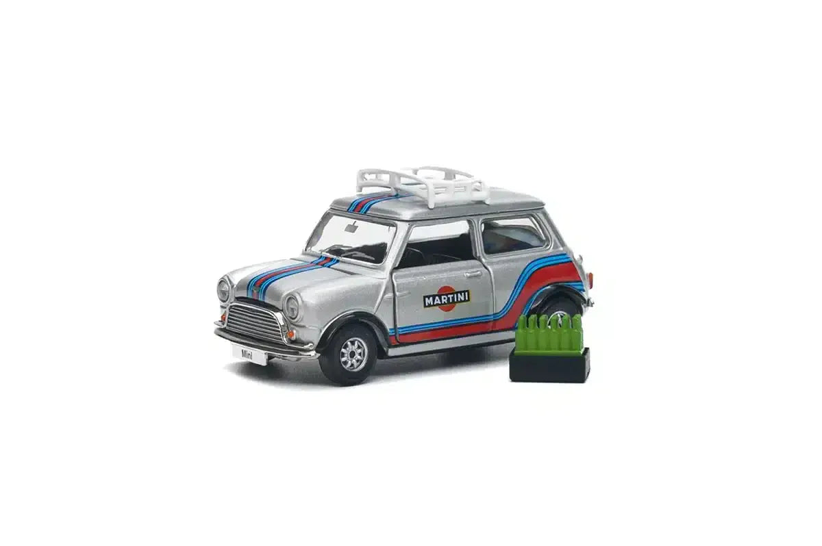 Mini Cooper Mk 1 Silver Martini Tiny 1:50 scale