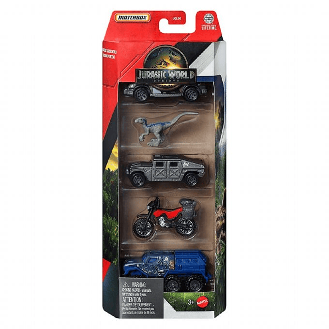 Dinosaur Capture Team Jurassic World 5 Pack Matchbox 1/64