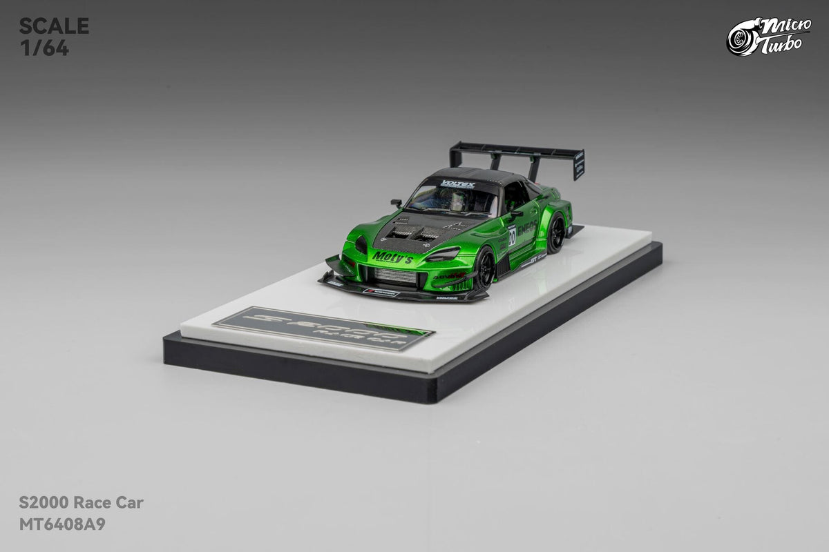 Custom Honda S2000 Metallic Green Micro Turbo 1/64 scale