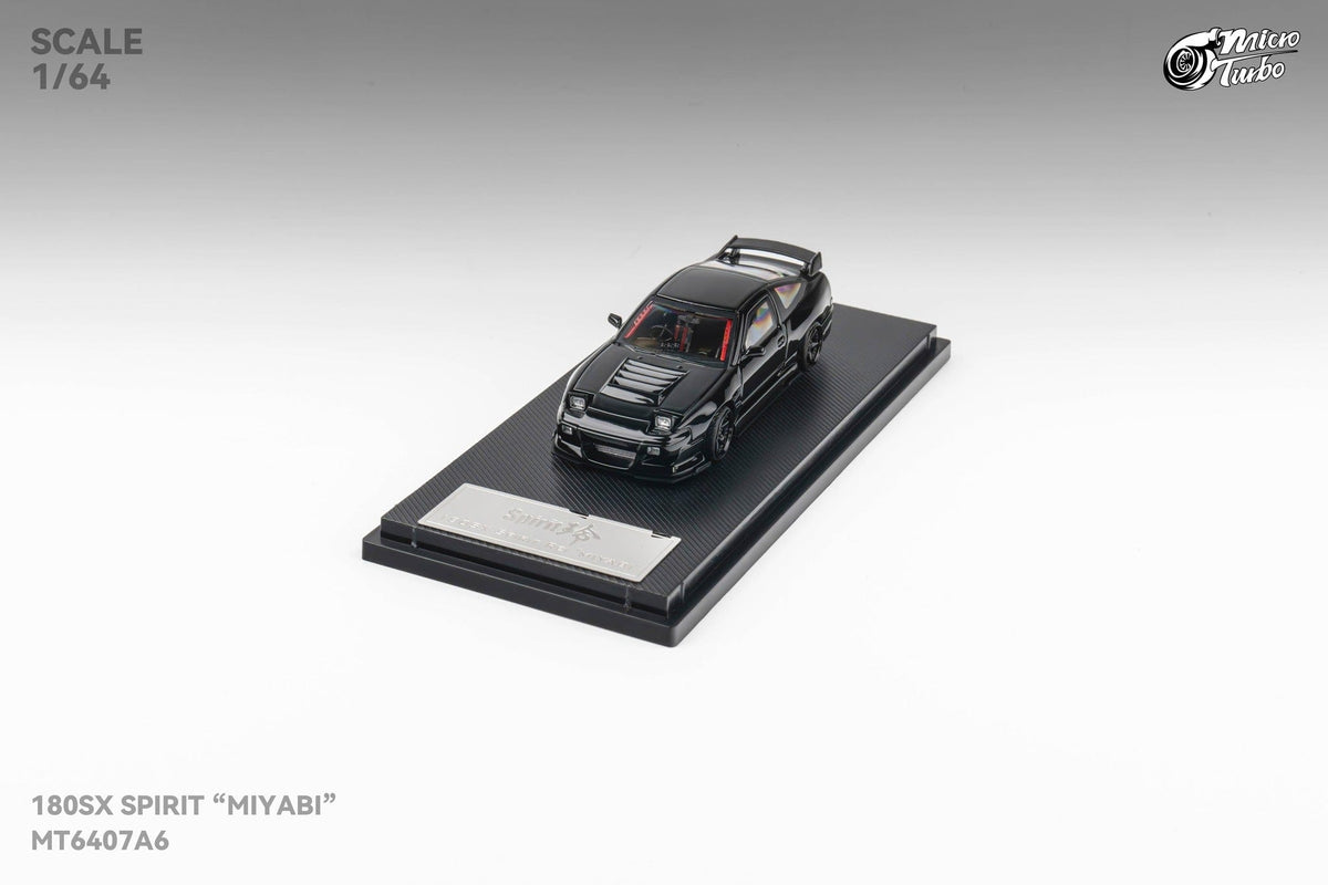 Nissan 180SX Miyabi Black Micro Turbo 1/64 scale