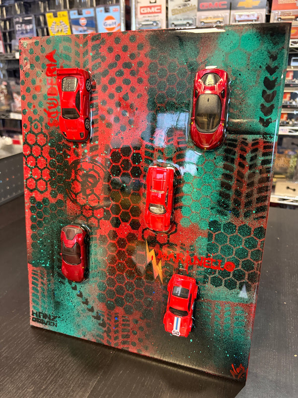Ferrari Five 3D Wall Art – Maranello in Motion | Hanz Driven HANZART14