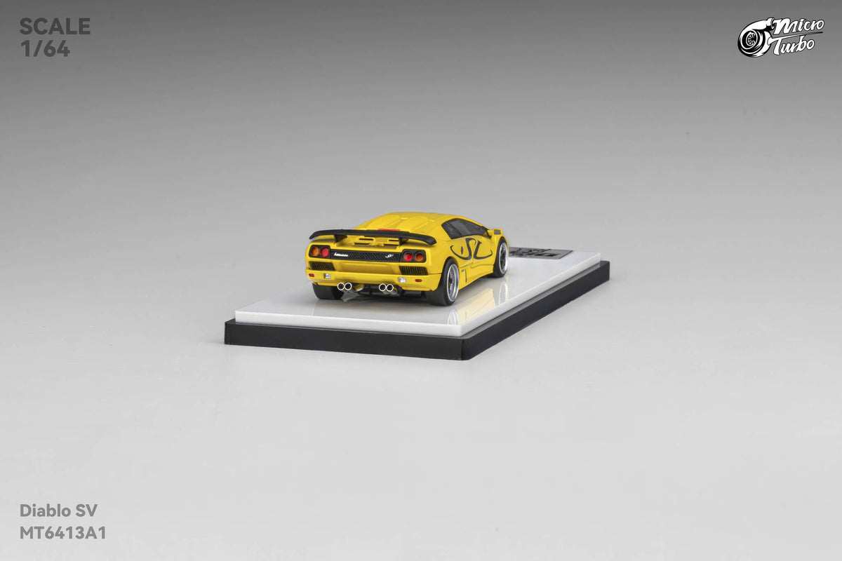 Custom Diablo SV Metallic Yellow Micro Turbo 1/64 scale