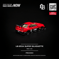 (PRE-ORDER) Nissan Skyline LB-ER34 Super Silhouette Red Pop Race 1/64 PR640594