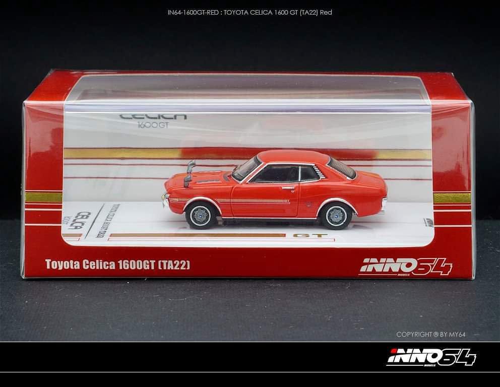 Toyota Celica 1600GT TA22 Red Inno64 1/64 scale