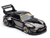 Chrome Metallic Black Porsche Rauh-Welt Begriff RWB 993 Black Ignition Model 1/64 scale