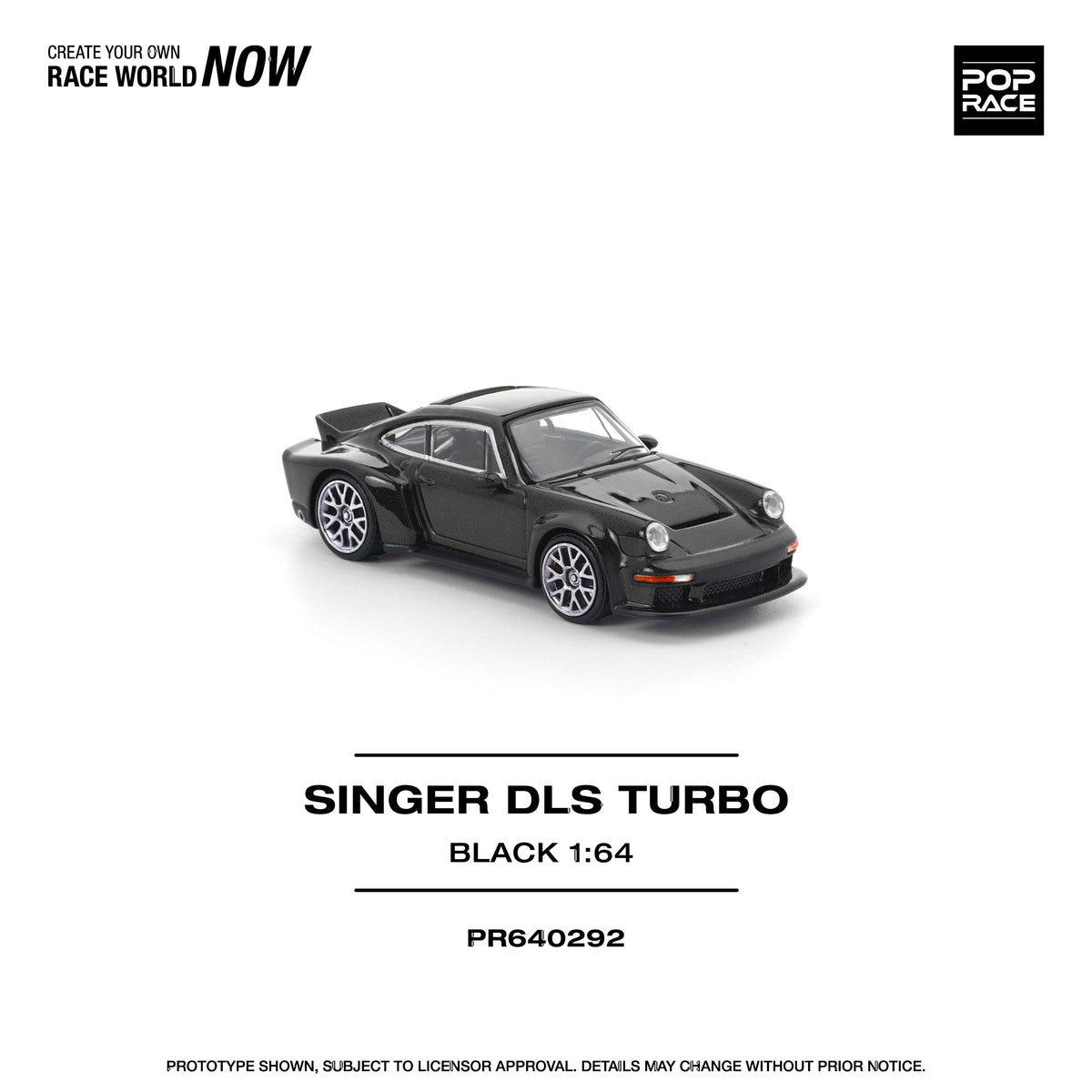 Porsche Singer DLS Turbo Road Black 1/64 scale Pop Race