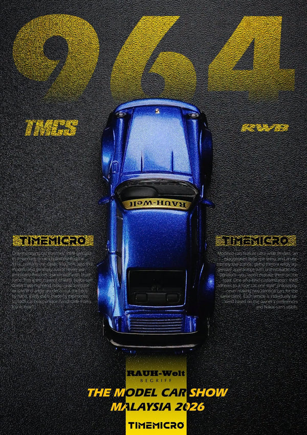 Porsche 911 964 RWB TMCS 2026 Exclusive Numbered Limited to 999 models made TimeMicro