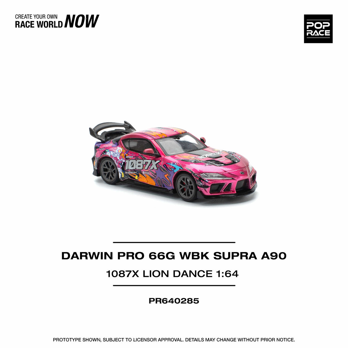 Toyota Supra Darwin Pro 66G WBK 1087 Lion Dance 1/64 scale Pop Race