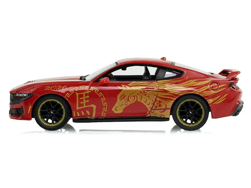 2024 Ford Mustang Dark Horse 2026 year of the Horse Chinese New Year Special Edition Greenlight 1:64