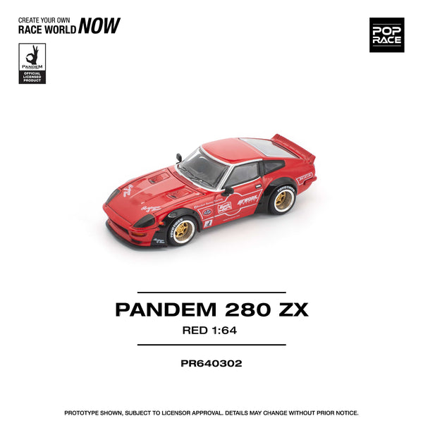 Datsun Pandem 280ZX Red Pop Race 1/64 scale