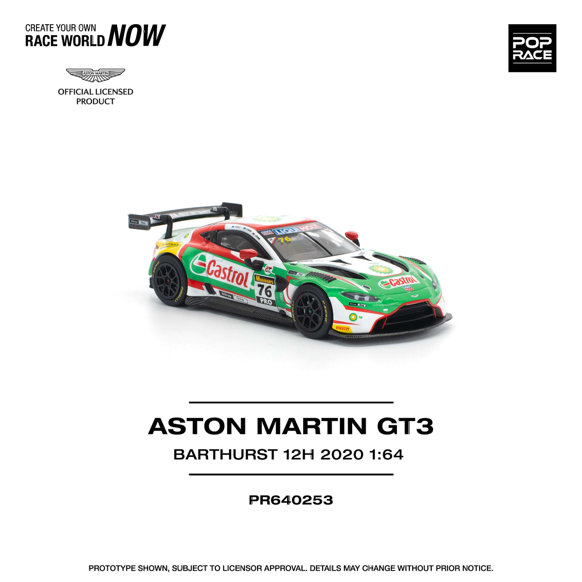 (pre-order) Aston Martin Vantage GT3 Bathurst 12H 2020 Pop Race 1/64 scale
