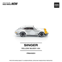Porsche Singer 911 SCCS Homage Yellow Silver 1/64 scale Pop Race