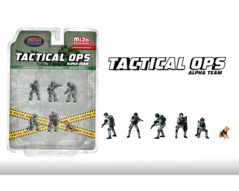 Tactical OPS Police Alpha Team MiJo Exclusives Limited Edition American Diorama 1:64 scale AD-2440MJ