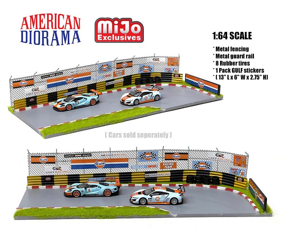 Race track Diorama Gulf American Diorama 1/64 scale