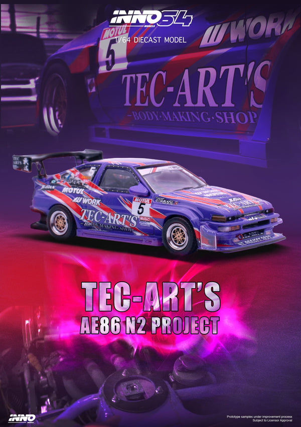 TOYOTA Sprinter Trueno AE86 N2 Project by Tec-Art's Inno64 1/64 scale