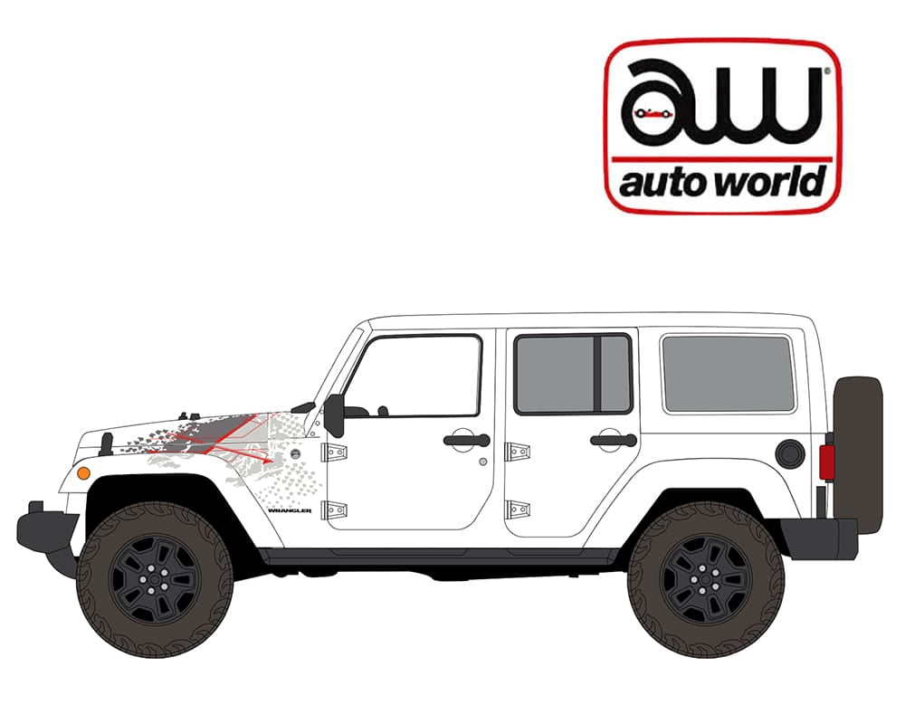 (PRE-ORDER) 2026 Premium Release 4A 2016 Jeep Wrangler Backcountry Edition White Auto World 1:64 AWSP242-24A
