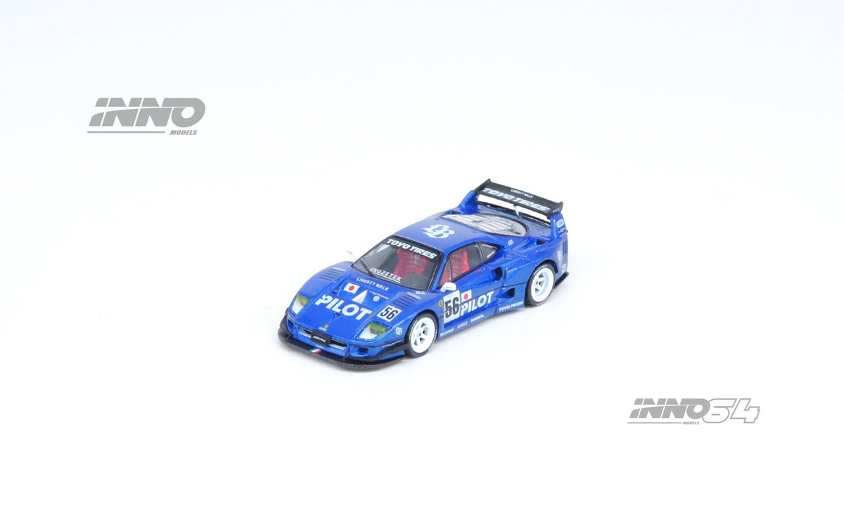 Ferrari F40 Blue Liberty Walk Tokyo Salon 2024 Inno64 1/64 scale