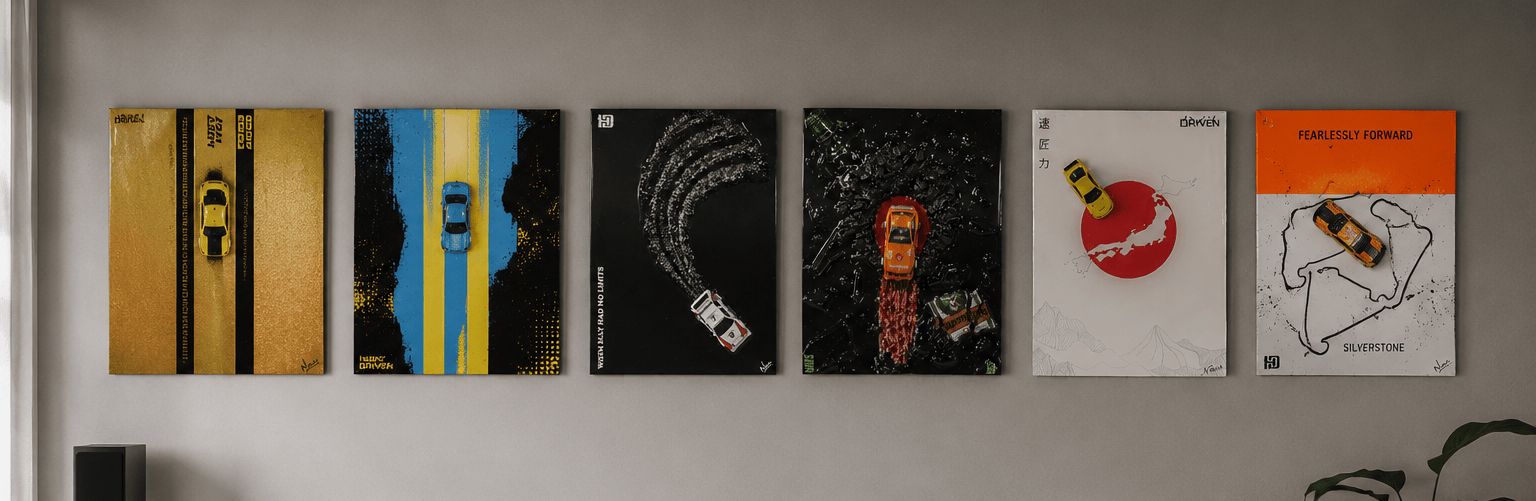 Hanz Driven exclusive automotive wall art for car enthusiasts