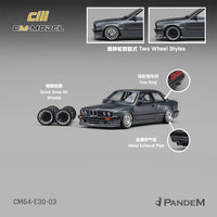 (PRE-ORDER) BMW Pandem M3 E30 Metallic Gunmetal Gray CM Model 1/64