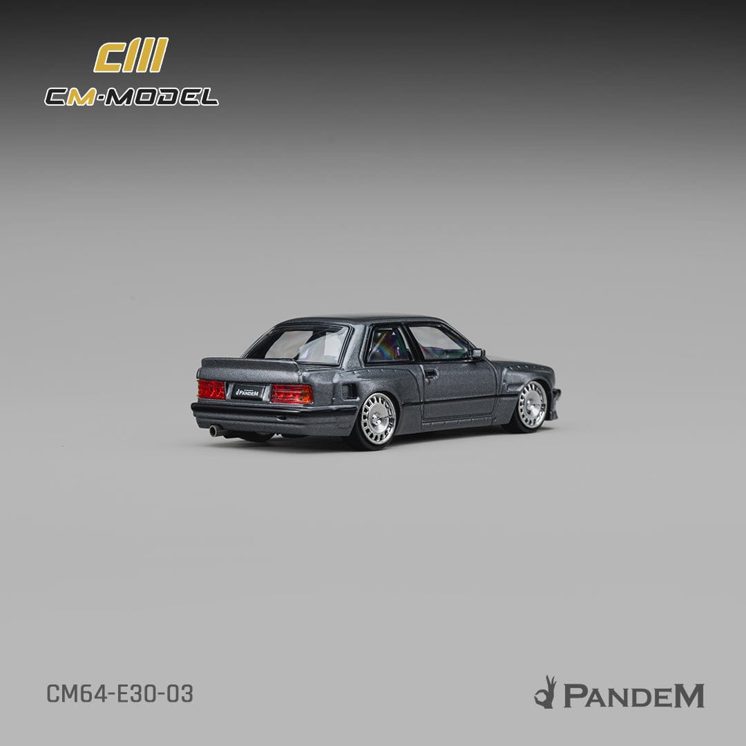 (PRE-ORDER) BMW Pandem M3 E30 Metallic Gunmetal Gray CM Model 1/64 CM64-E30-03
