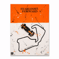 PAPAYA UNLEASHED - FEARLESSLY FORWARD | Original 3D Mixed-Media Automotive Wall Art (9 × 12") (Copy)
