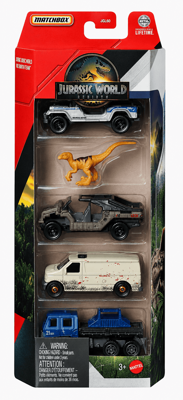 Rapid Getaway Unit Jurassic World 5 Pack Matchbox 1/64