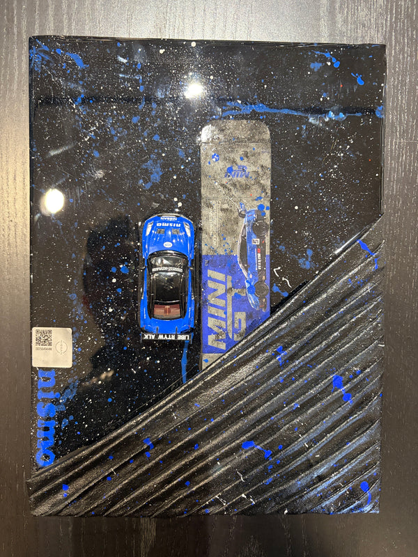Nissan GT-R 3D Wall Art – Blue After Dark | Hanz Driven HANZART15