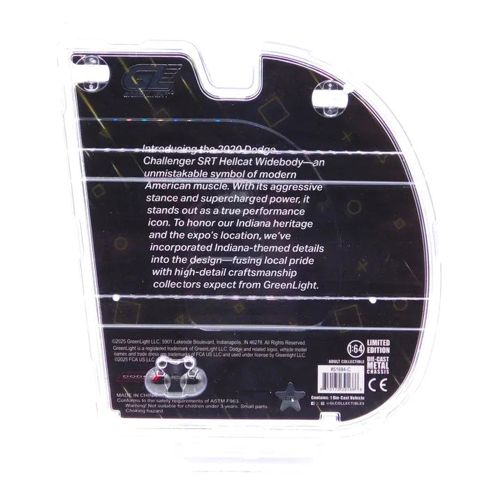 2020 Challenger SRT Demon 170 - F8 Green with Indiana Stripe Greenlight Waltersons Product Expo Exclusive Greenlight 1:64 51684-C