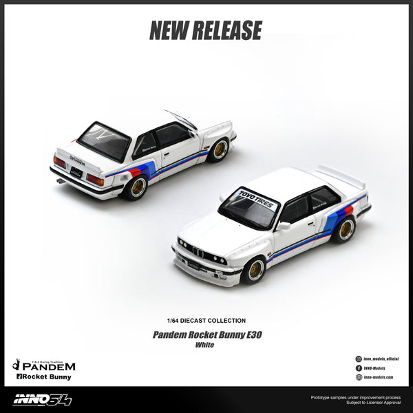 BMW E30 M3 Pandem Rocket Bunny White Inno64 1/64 scale