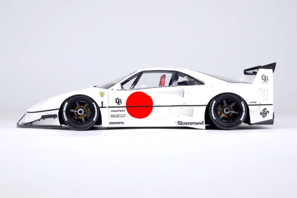 F40 White Tokyo Auto Salon 2023 Liberty Walk INNO18 1/18 RESIN LBWK