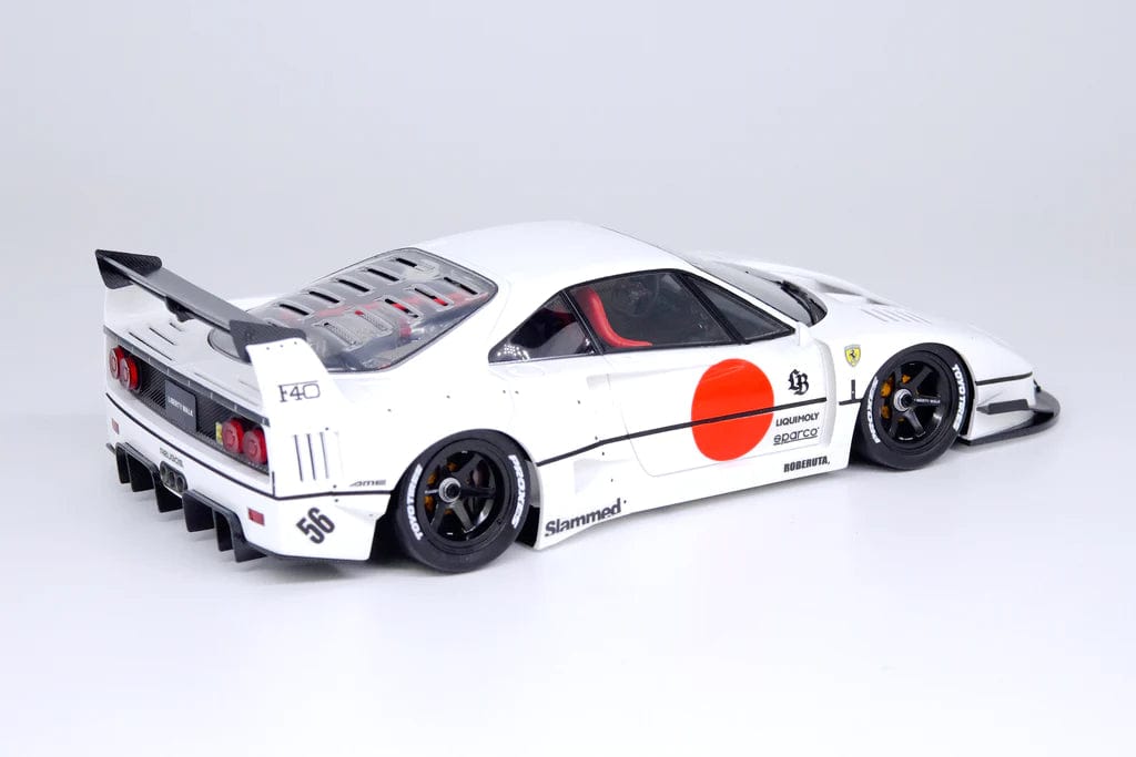 F40 White Tokyo Auto Salon 2023 Liberty Walk INNO18 1/18 RESIN LBWK