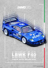 Ferrari F40 Blue Liberty Walk Tokyo Salon 2024 Inno64 1/64 scale