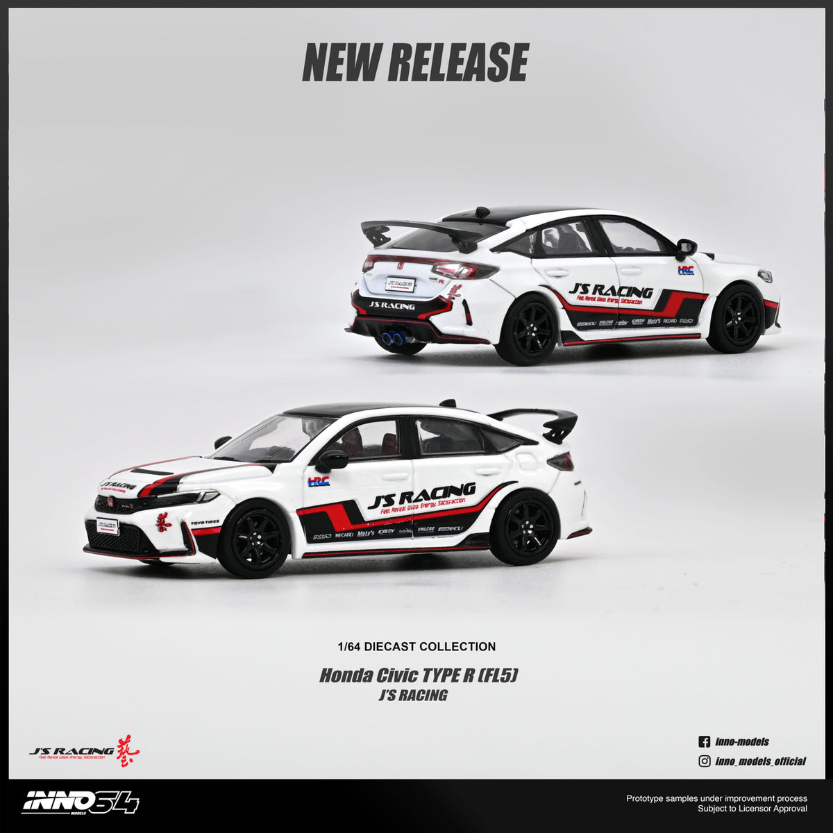 Honda Civic FL5 J's Racing Inno64 1/64 scale
